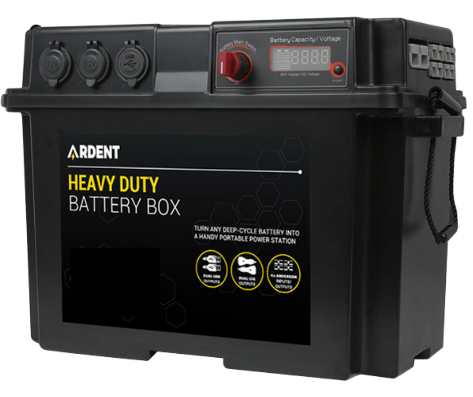 Deep Cycle Battery and Box 120AH 12V Deep Cycle AGM Powered Battery